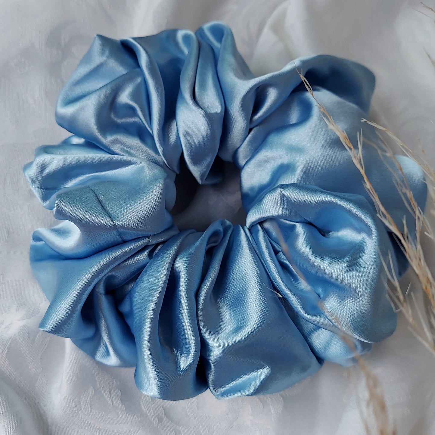 Bluebell silk Satin Scrunchies.