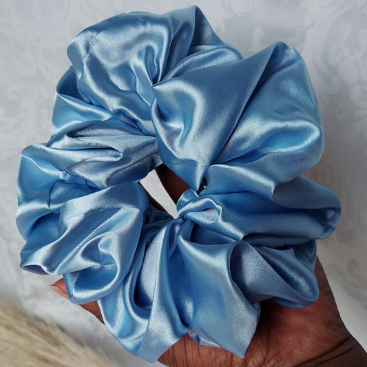 Bluebell silk Satin Scrunchies.